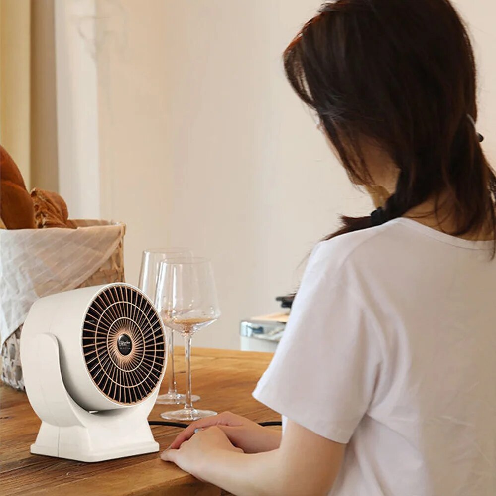 Portable Electric Heater Low Noise Air Heater Fast Heating Mini Desktop Fan Heater Winter Heating Warmer for Home Office Room. 