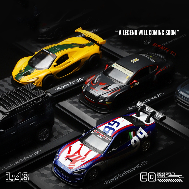 CCA 1:36~1:47 Lamborghini Maserati McLaren P1 Land Rover Guard BMW Benz Car Model With Helmet Acrylic Box Alloy Car Toy