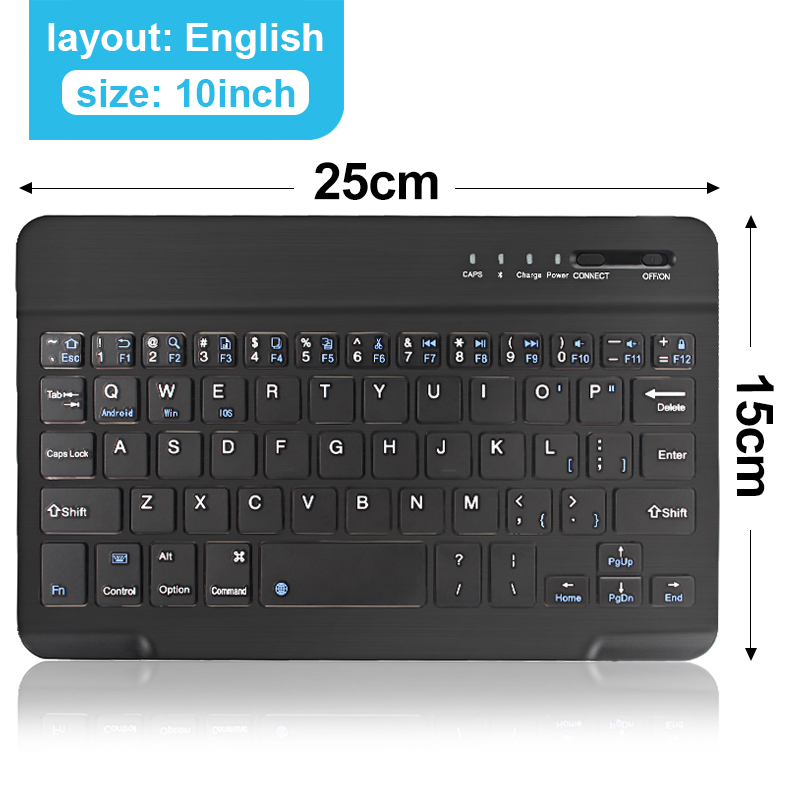 Mini Bluetooth Keyboard RGB Wireless Keyboard 10 inch Backlit Keyboard Backlight Touchpad Keyboard for IOS Android Windows iPad. 