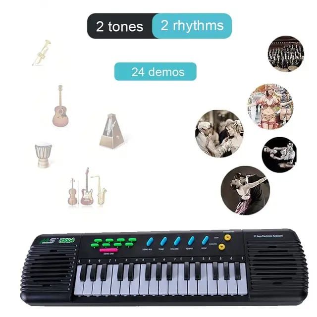 31 Keys Electronic Piano Multifunctional Electronic Organ Musical Instrument Toy with Microphone for Kids Beginners. 