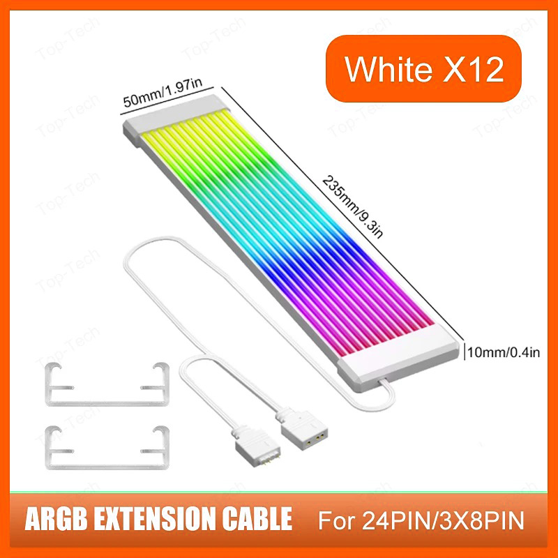 PC RGB Light Strip Suitable for PSU Cable PC RGB GPU Cable 5V 3Pin ARGB ...