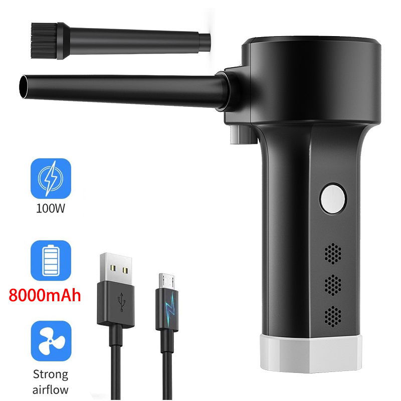 Compressed Air can for computers ,Electric Air Blower Computer Cleaning,Cordless Air Dust Cleaner for PC Keyboard Crumbs. 