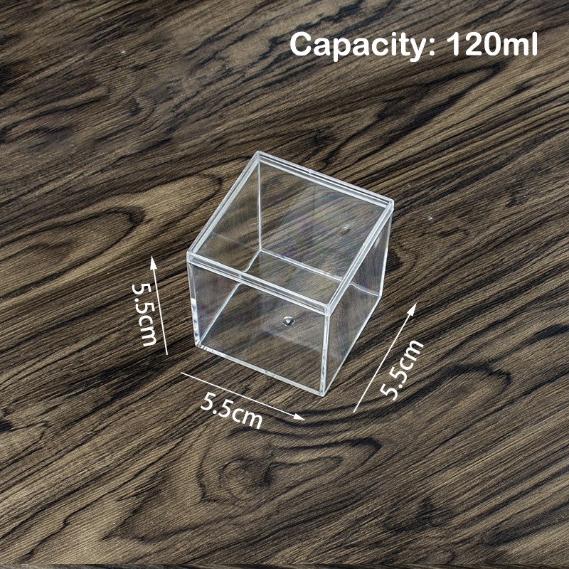 Square High Transparent Plastic Box Betta Breeding Box Mini Candy Slime ...