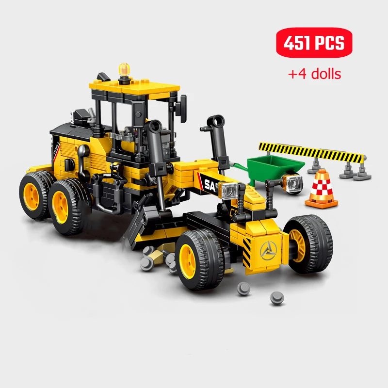 SEMBO City Excavators Engineering Vehicle Building Blocks Kits Grader ...
