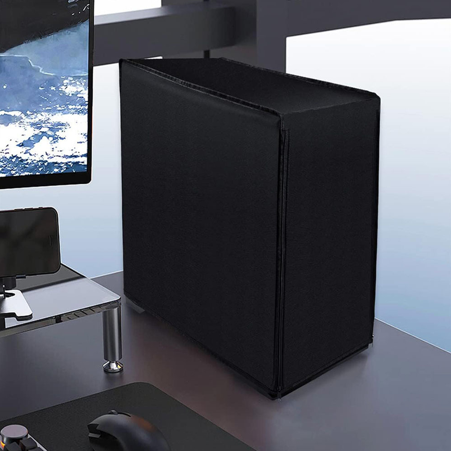 PC Computer Dust Cover Mid-Tower Protective Cover Heavy-Duty Host Dust ...