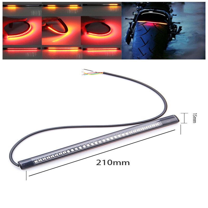KEVANLY Motorcycle Brake Stop Light 2835 3014 SMD Universal Tail Lamp Strip Car Accessories Universal. 