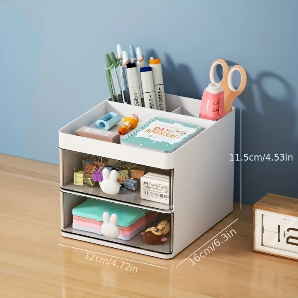 Small drawer-type pen container, home desk, glove compartment, desktop stationery, remote control storage box.Holiday gift. 