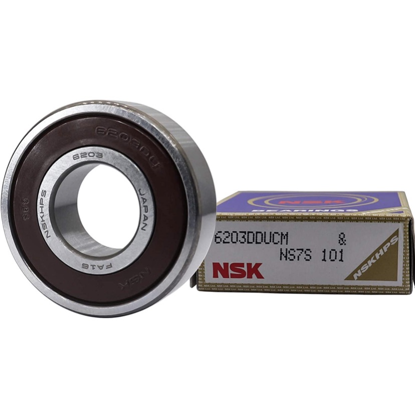 NSK 6203-2RS 6203DDU Made in Japan 17X40X12MM Pressed Steel Cage,Deep Groove Ball Bearings. 