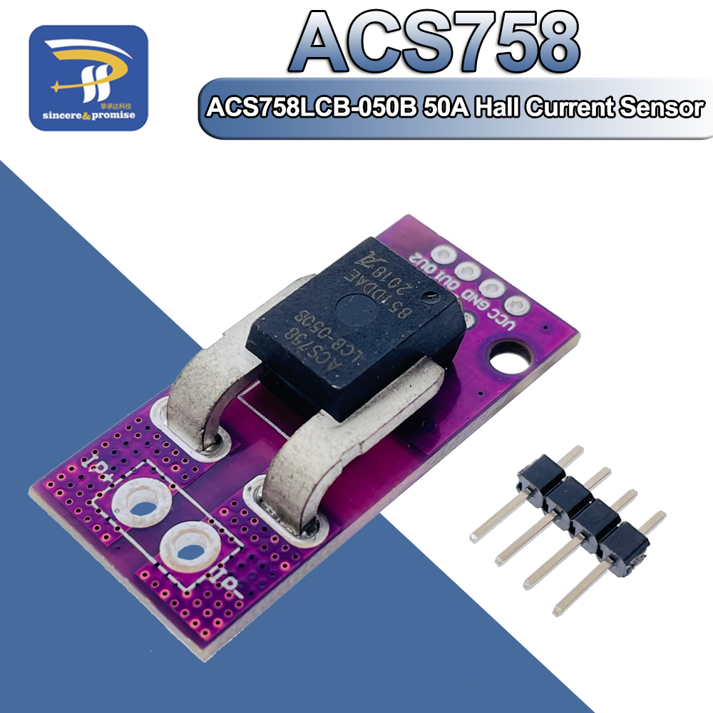 ACS758LCB Series 50A / 100A Hall Linear Current Sensing Module - Martview