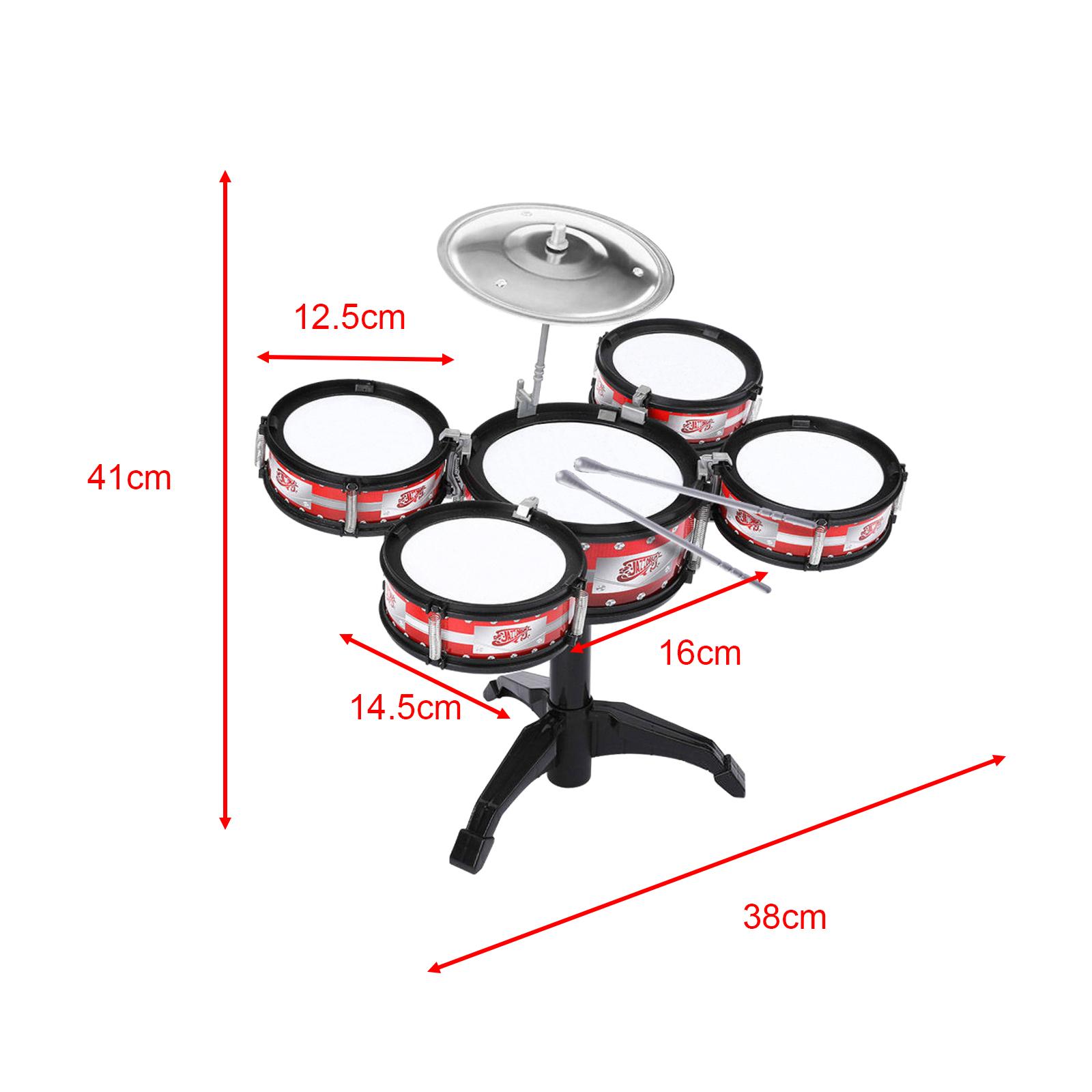 Beginners Kids Drum Set Musical Instrument Toys Educational Toys Toddlers Jazz Drum Set for Kids Kindergarten Girls Boys. 