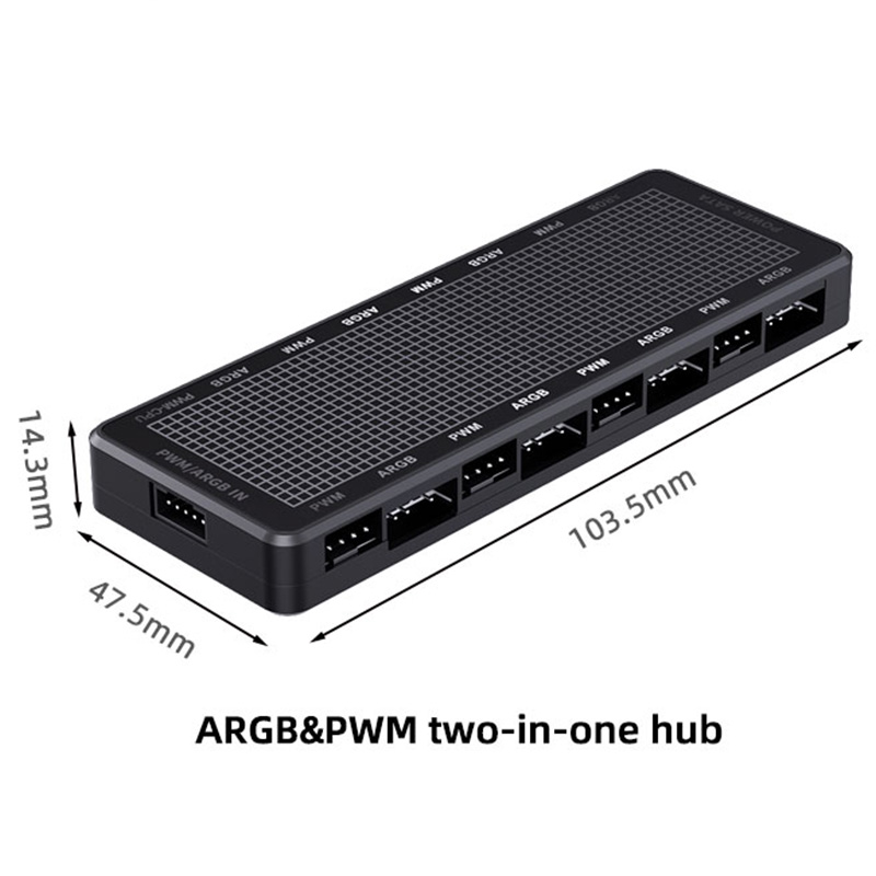 TEUCER 1-to-8 Channel ARGB & PWM Fan Hub - 5V Addressable RGB ...