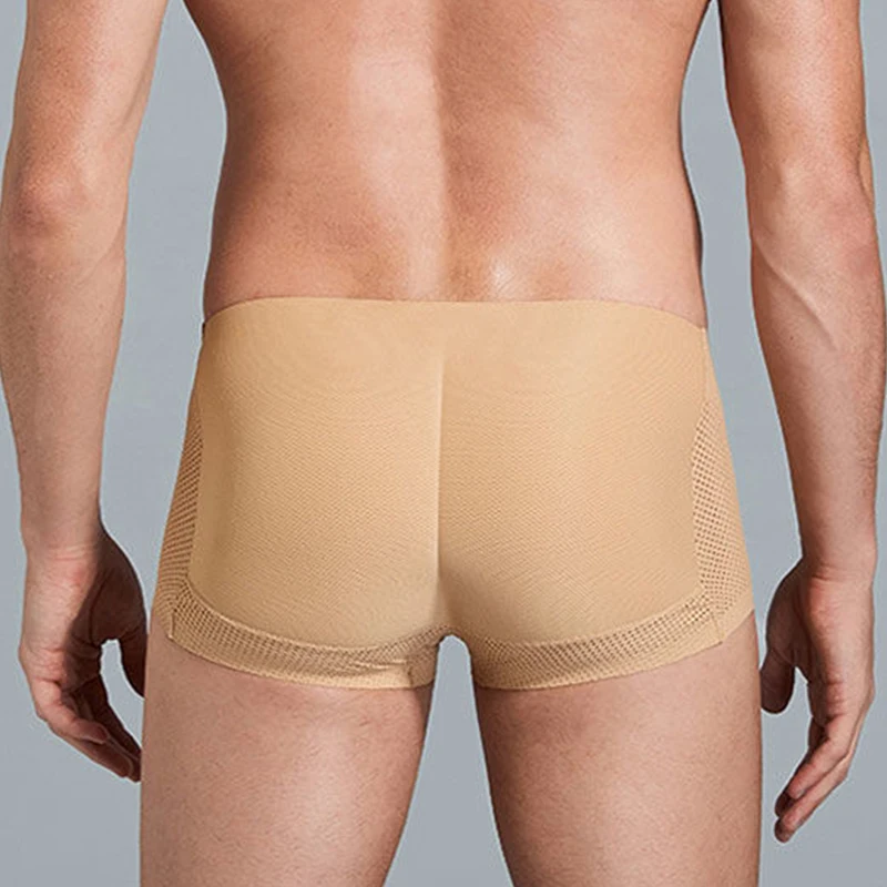 Men Sexy Butt Lifter Enlarge Push Up Underpants Breathable Men's Padded Boxer Underwear Butt-Enhancing Trunk Shorts Male Panties. 