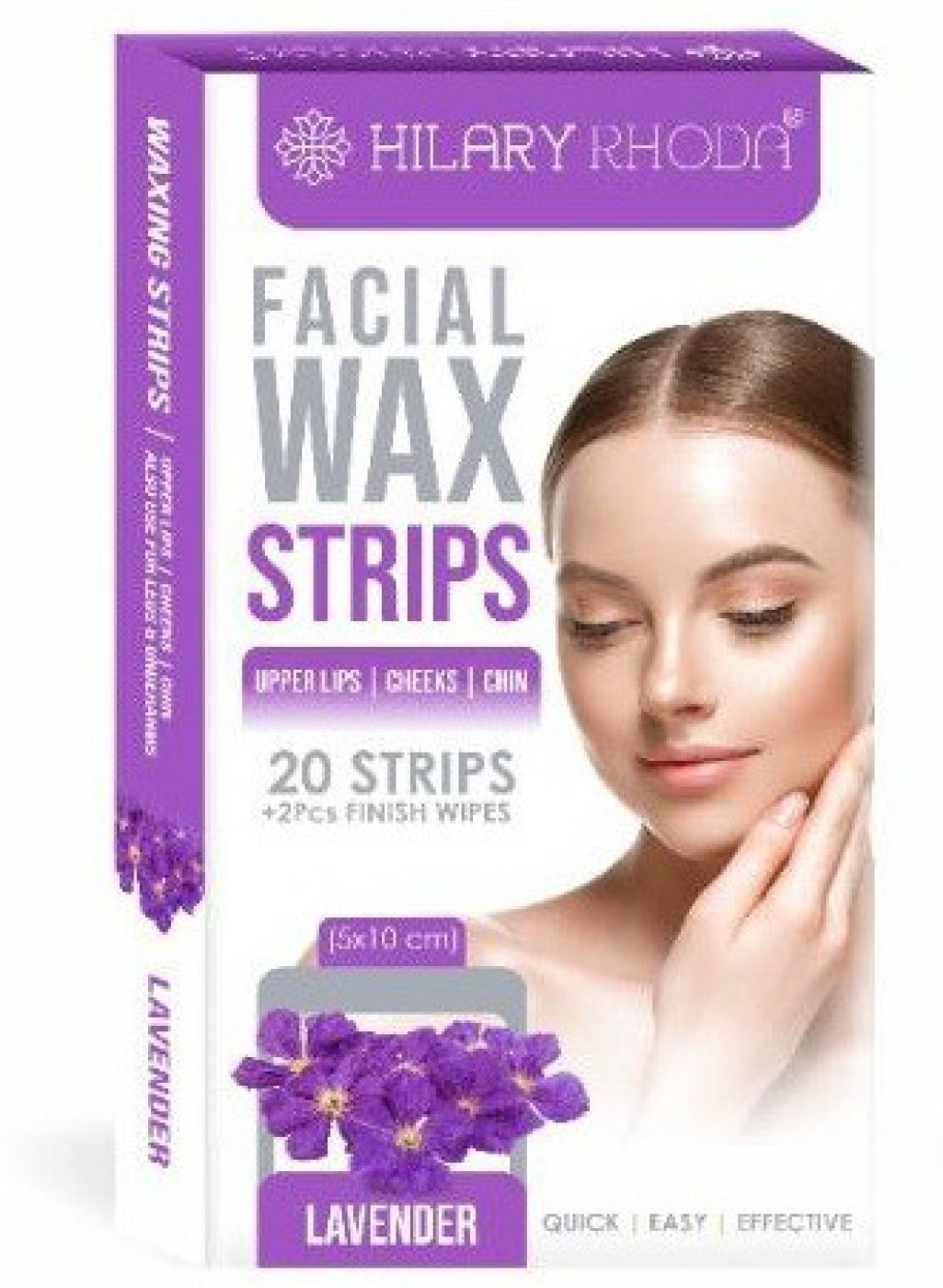 Hilary Rhoda Facial Wax Strips for Women, Wax Strips for Face, Upper