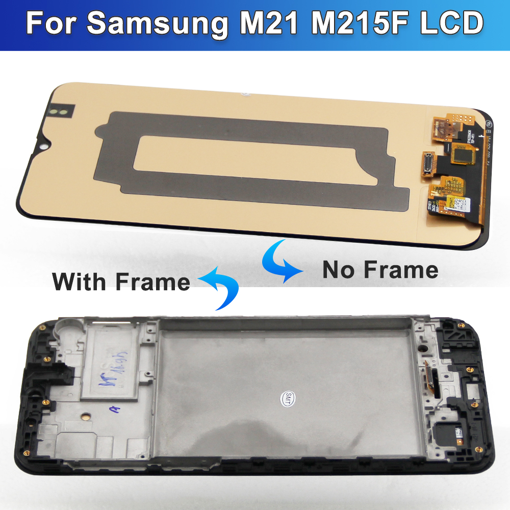 6.4'' Super AMOLED M21 Display, for Samsung Galaxy M21 M215 M215F M215F/DS Lcd Display Touch Screen Digitizer Assembly Parts. 