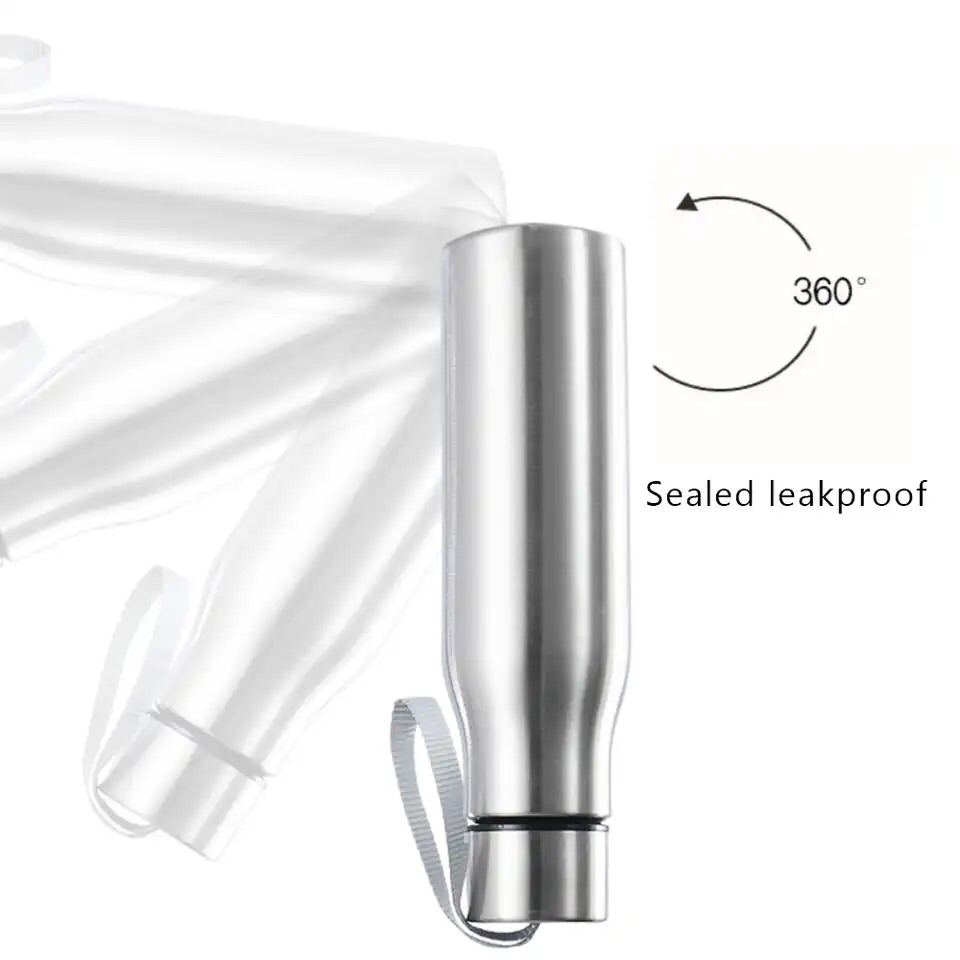 500ml/750ml/1000ml Stainless Steel Water Bottle with Handle Thermo Cup Portable Hot Cold Water Bottle for Cycling Sports Travel. 