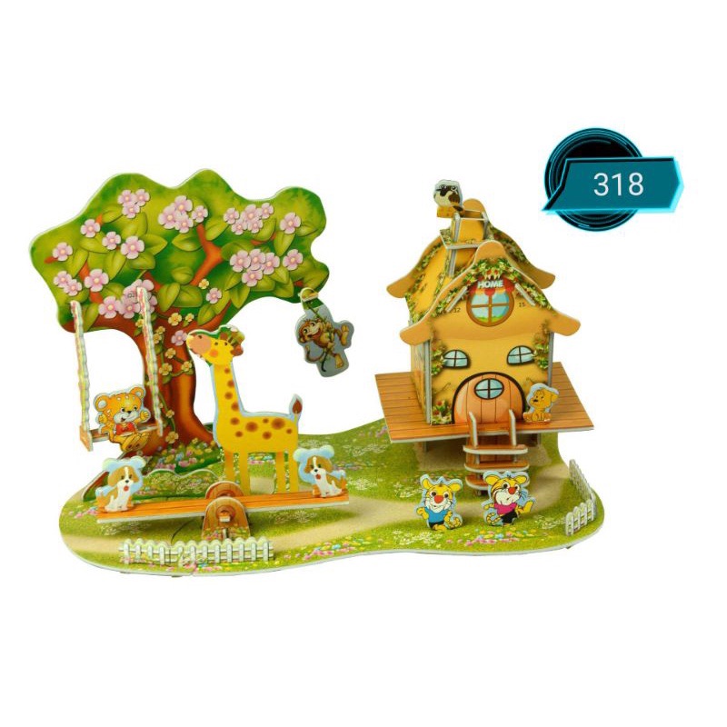 3D puzzle LX-318 paper model building kit toys gift for children girls. 