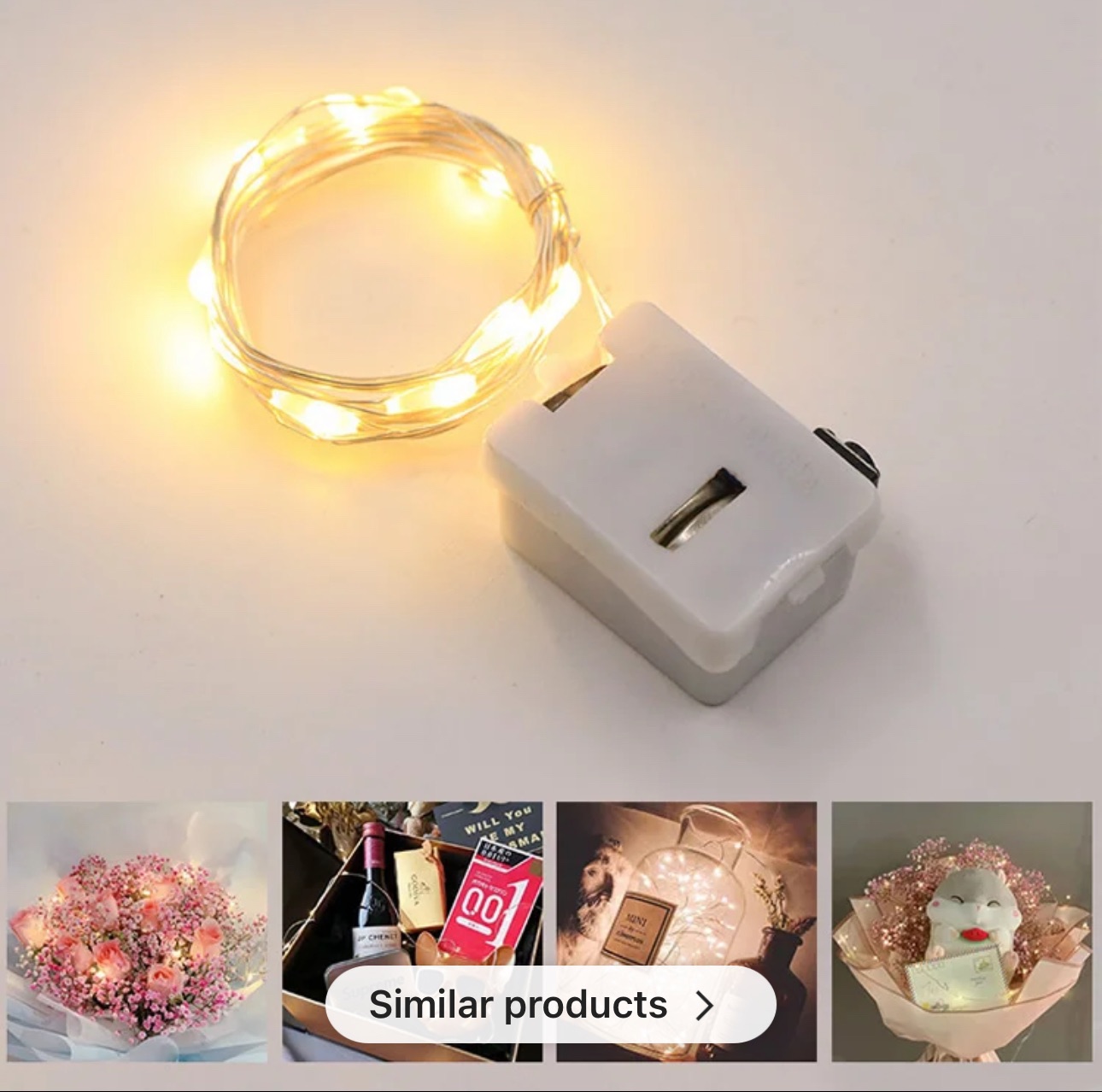 Resin led light resin lights art craft 1m Resin work warm fairy lights rgb light craft light  string light. 