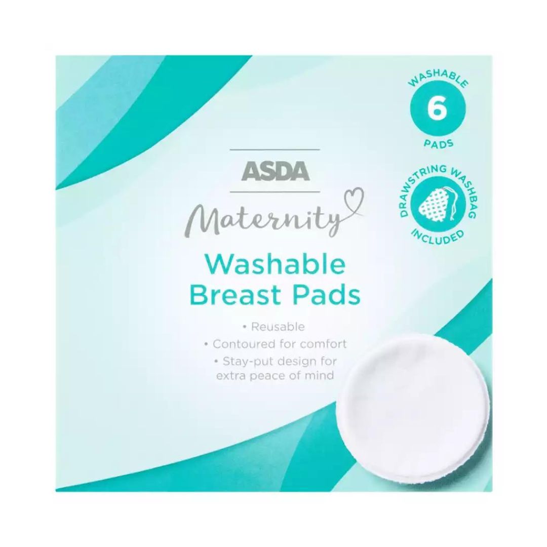 Asda Maternity Washable Breast Pads | 6 Pads. 