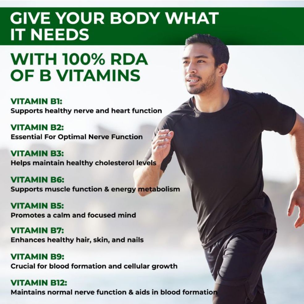 The Body Reserve Vitamin B Complex Tablets- 120 Veg Tablets 100% Rda Of ...