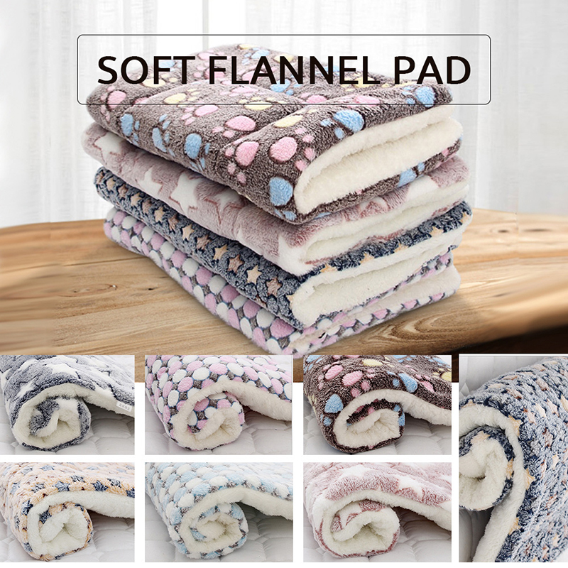 Soft Fluffy Pet Dog Blanket Cute Star Printing Pet Mat Warm Breathable Skin Friendly Cats And Dogs Bed Blanket Pet Supplies. 