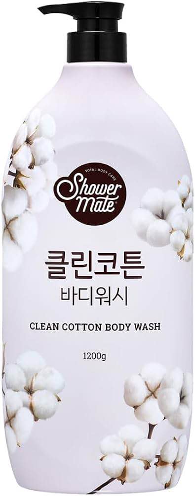 Shower Mate Clean Cotton Body Wash 42.3 FL Oz (1200 Ml ) Made in Korea ...