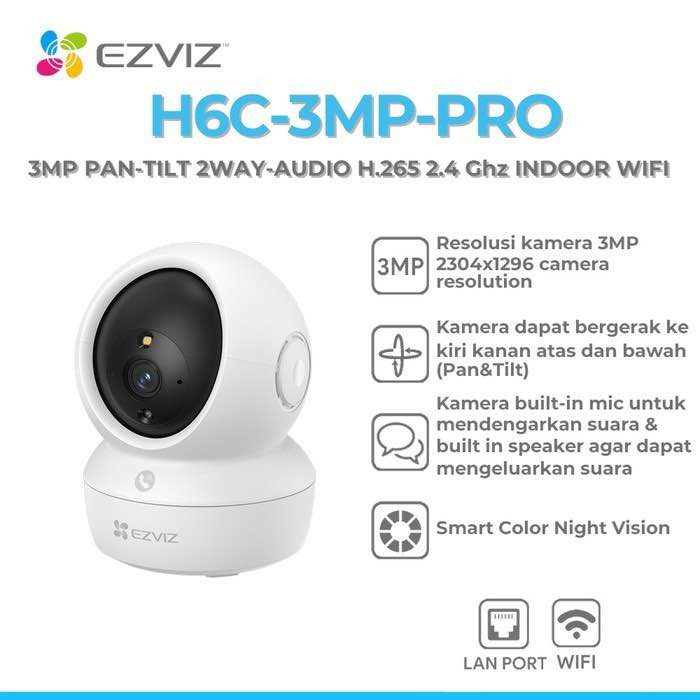 EZVIZ H6C PRO 3mp 2K | TY1 2MP wifi CCTV camera | Hikvision. 