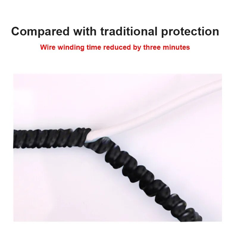 Monochrome Data Cable Protection Spring Flat Fruit Android Headphone Cable Protection Rope. 