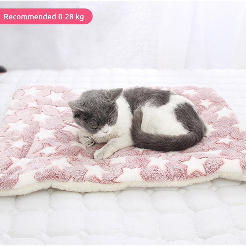 Soft Fluffy Pet Dog Blanket Cute Star Printing Pet Mat Warm Breathable Skin Friendly Cats And Dogs Bed Blanket Pet Supplies. 
