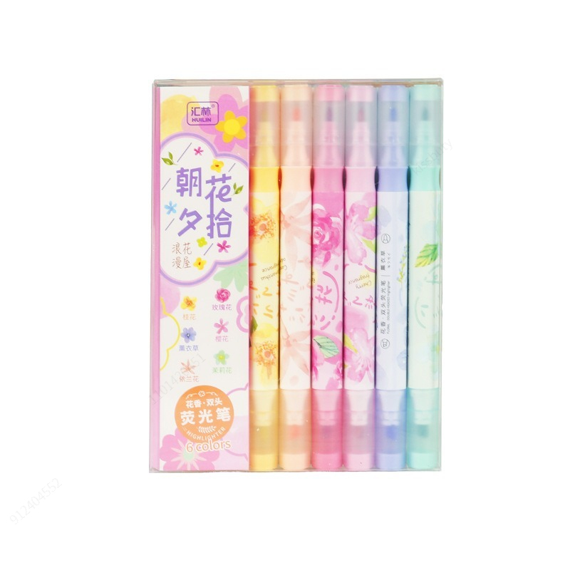Cygmrfh Mini Pennarelli Evidenziatori 36 Pezzi Punta Obliqua Neon, Kawaii, Regalo Scuola