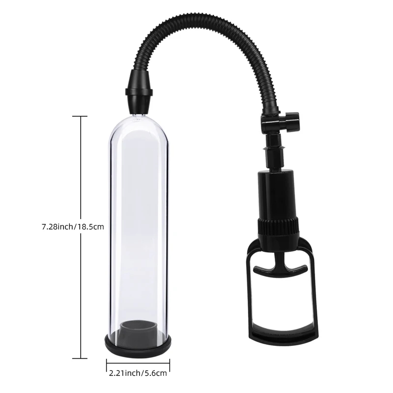 18+ Hand Pumped Penis Extender Pump for Mens with Rubber Ring - Mens extender vacuum pum. 