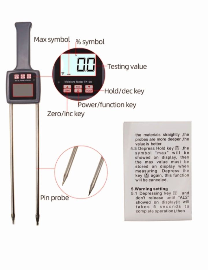 TK 100 H Grain, Rice, Hay Moisture Meter Durable and good  quality. 