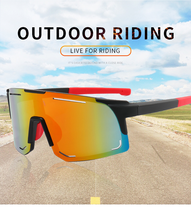 New Bicycle Sunglasses UV Protective Windshield Glass Men's and Women's Wear Lenses Road Cycling Sports Glasses Outdoor Glasses. 