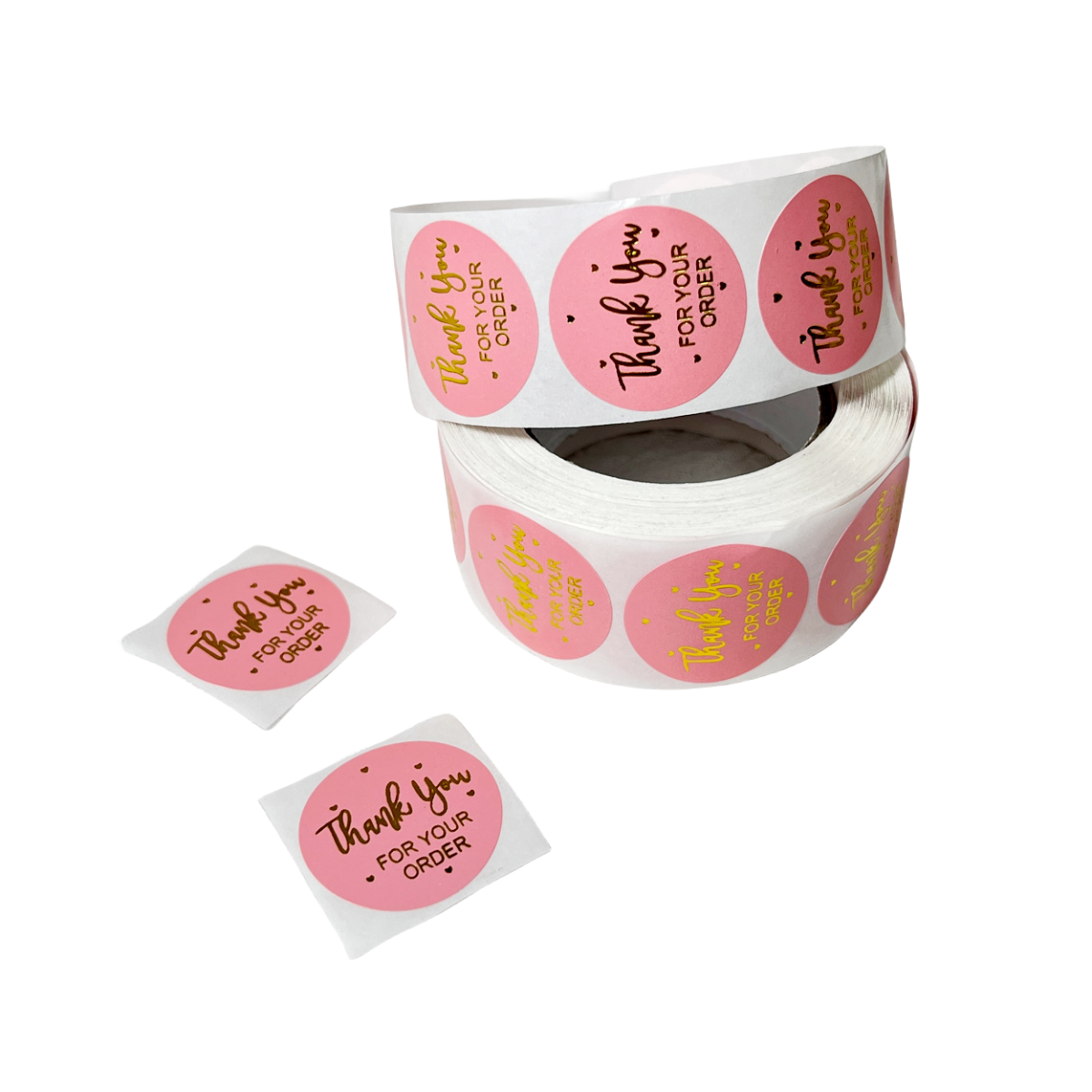 500pcs/roll Thank You for Your Order Stickers Foil Stamping Kids ...