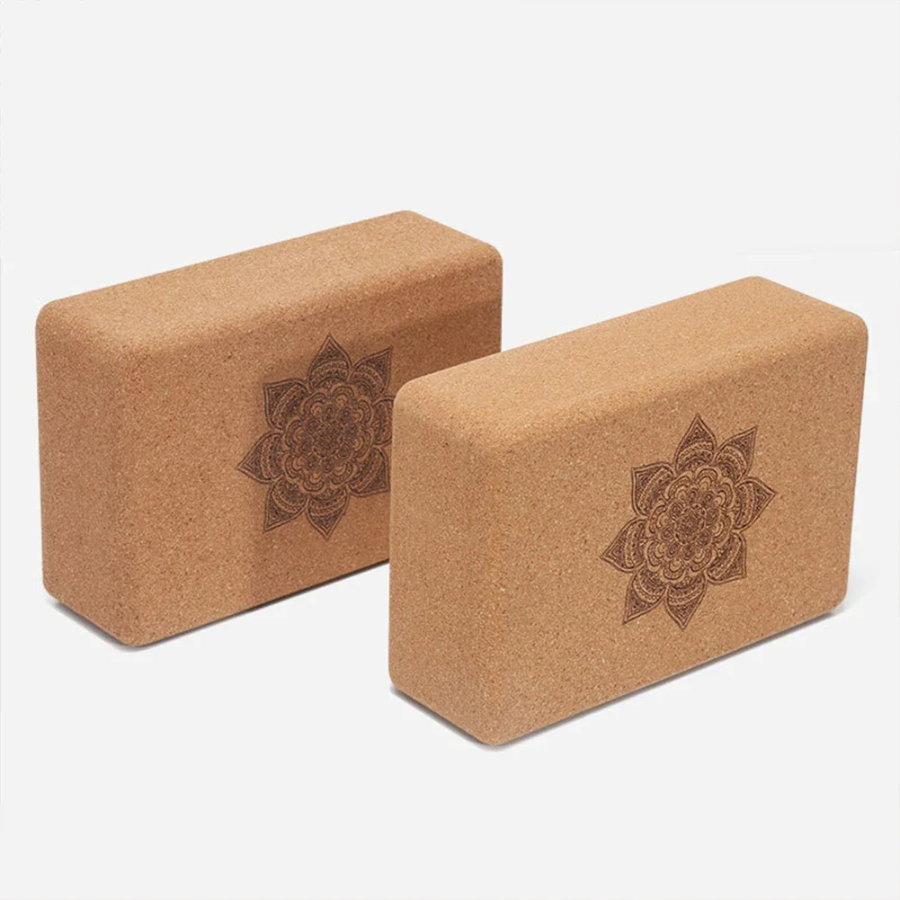 Cork Yoga Block Cork Yoga Bricks Eco-Friendly Natural Cork Block 9x6x3 Inch Non Slip Cork Block for Yoga Pilates. 