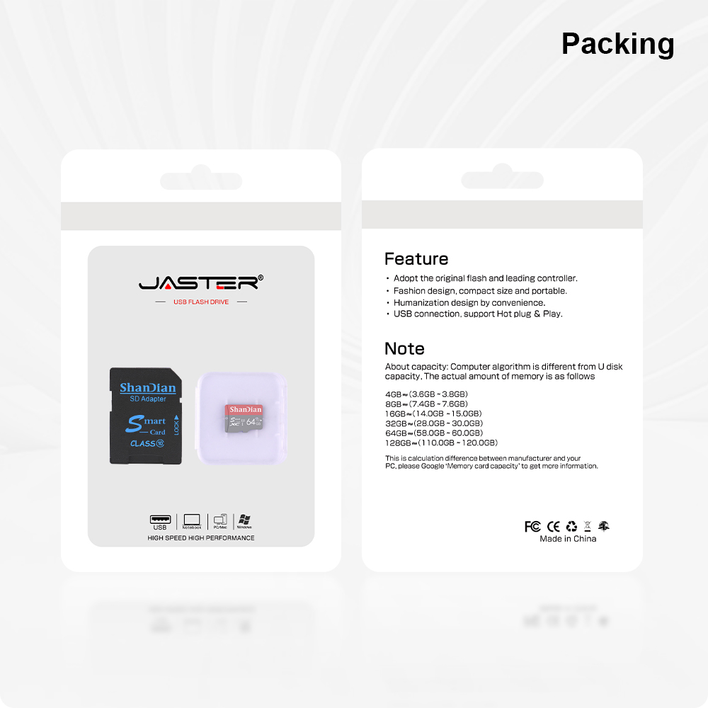 Original Smart SD Card 64GB Class 10 Memory Card Smart SD 16GB 32GB TF Card Smart for Smartphone Tablet PC. 