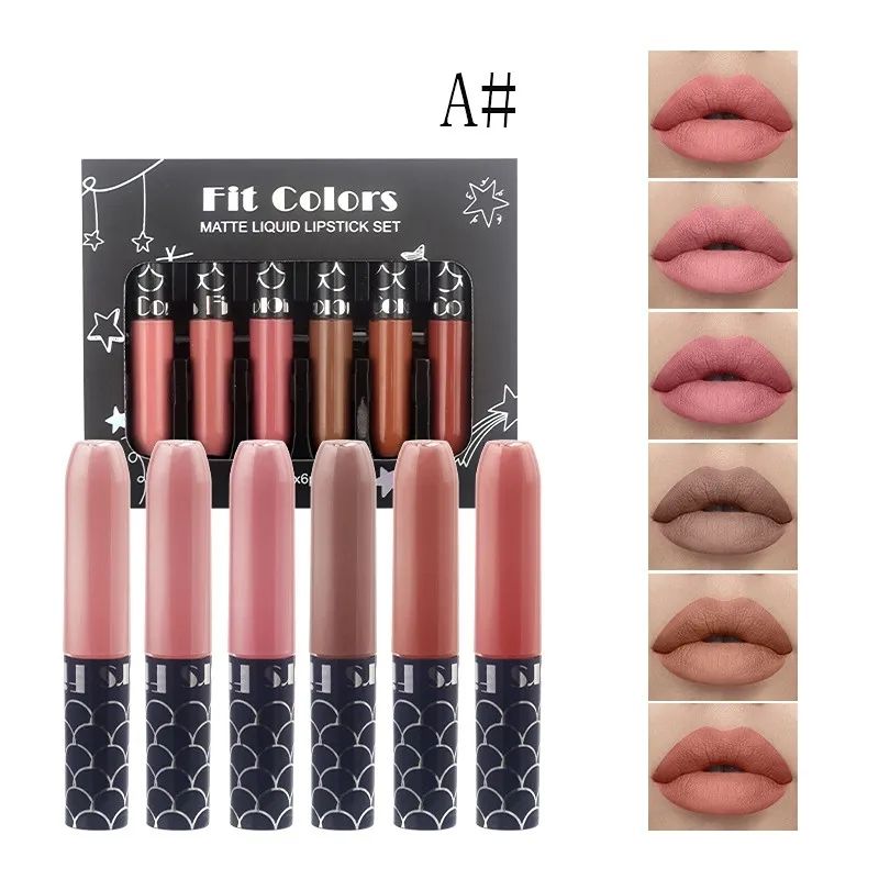 6PCS LIPSTICK SET COLOURS HOTSPOT LIQUID
