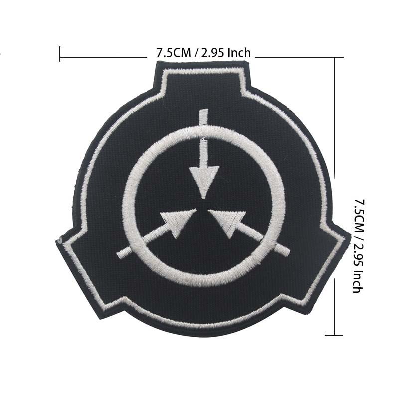 SCP Foundation Embleem Fabric Applique Embroidery Hook and Loop Patches ...