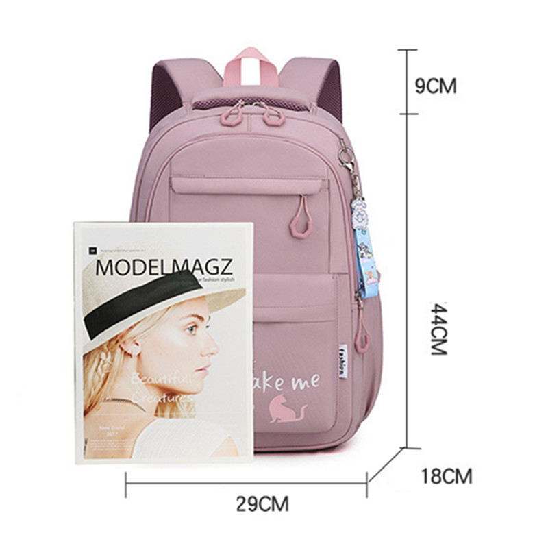Fengdong Kawaii school Backpack for Girls cute School Bags Waterproof bookbag Teens College Student Large Travel Shoulder Bag. 
