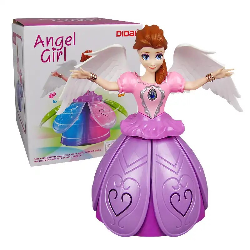 Princess Frozen Cartoon Animation Figure Elsa Doll Light Music Spinning Dance Dance Doll Model Funny Children's Gifts. 