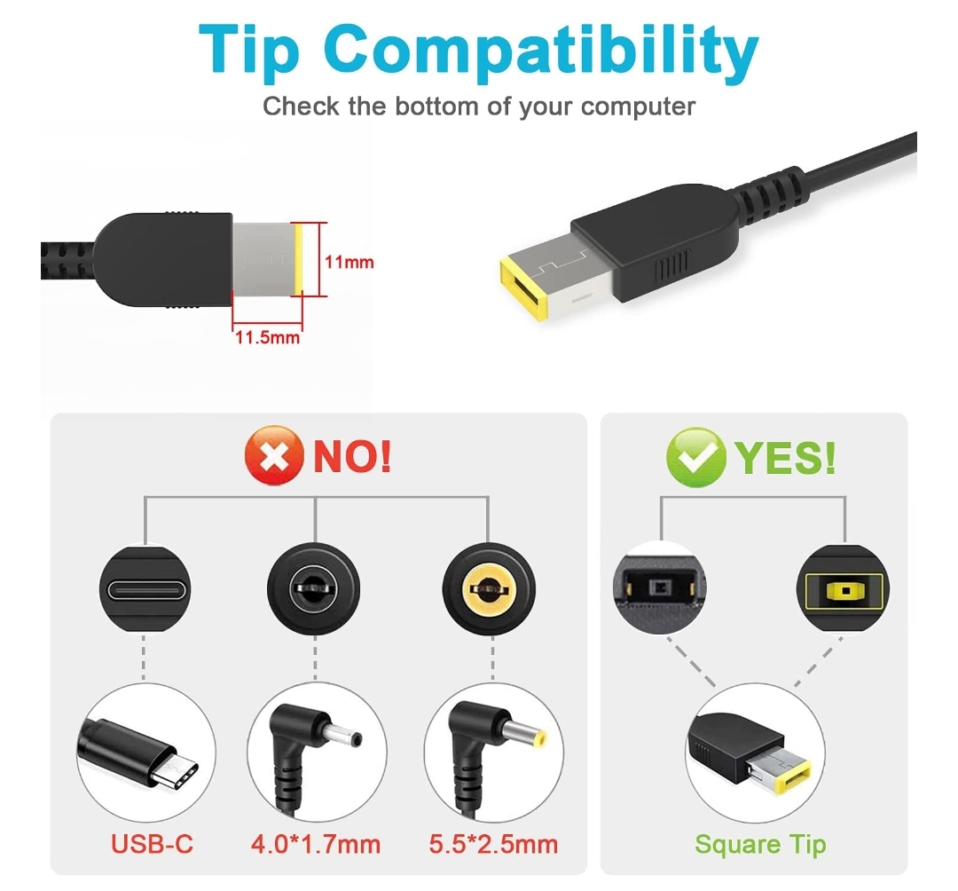 Lenovo Origina l Laptop adapter Power Supply for ThinkPad T470 T470s T440 G410 G40 G50 ADLX65NLC3A 65W USB Type Laptop Power AC Adapter Charger for Lenovo ThinkPad T470 T470s T440 G410 G40 G50 ADLX65NLC3A 65W USB Type lenovo laptop charger yellow pin usb. 
