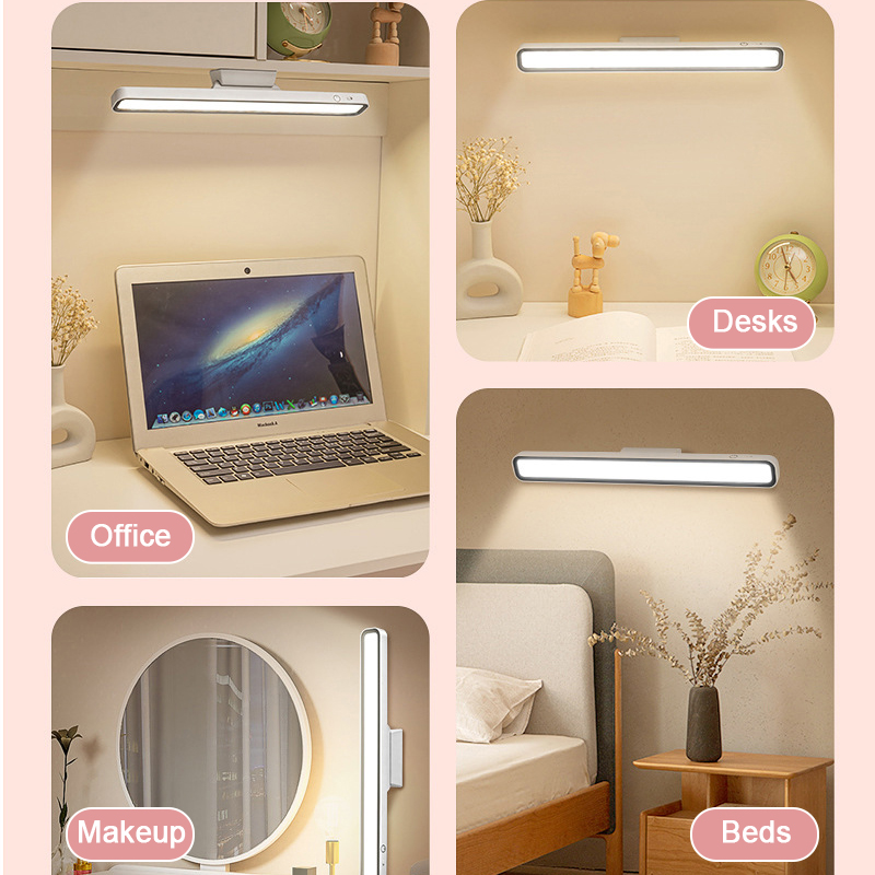 Desk Lamp Hanging Magnetic Table Lamp Led Usb Rechargeable Stepless Dimming Cabinet Closet Wardrobe Night Light. 