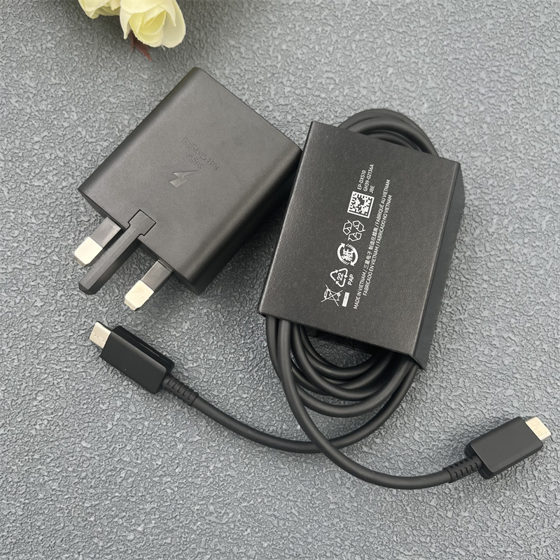 45W PD PPS Samsung Super Fast GaN Charger EP-T4510 UK Plug for GALAXY S24 S23 S22 Plus Note20 Ultra A55 +1.8M PD Type C Cable. 