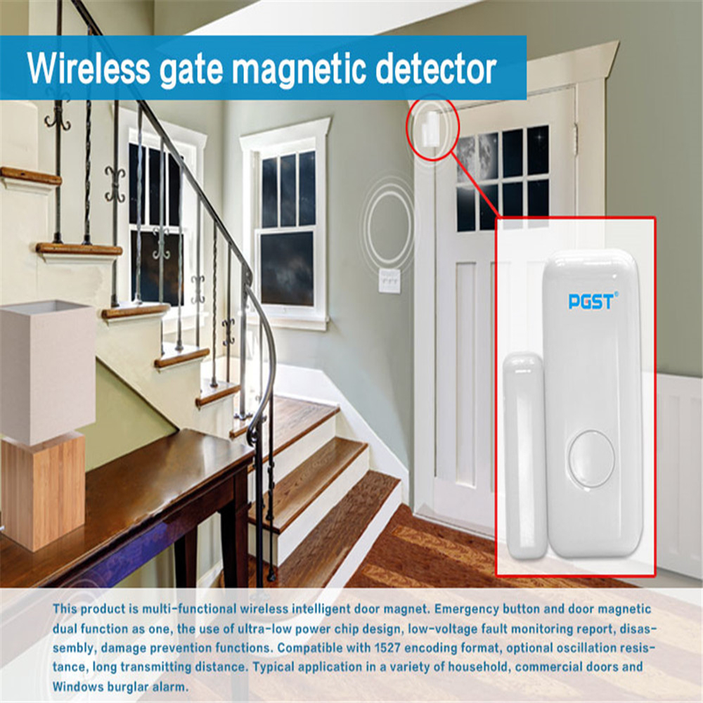PGST Window Door Sensor for 433MHz Alarm System PG103 Wireless Home Alarm App Notification Alerts. 