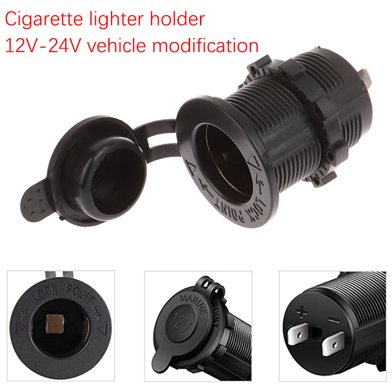 boat cigarette lighter socket AutoEC Waterproof 3-in-1 200W with Dual 12V/3.0 USB Chargers, ON-Off Rocker Switch plated brass terminals Car Cigarette Lighter Socket Waterproof