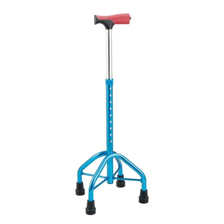 Quad Cane walking Stick Height Adjustable Lightweight Aluminium (Multi Colour)