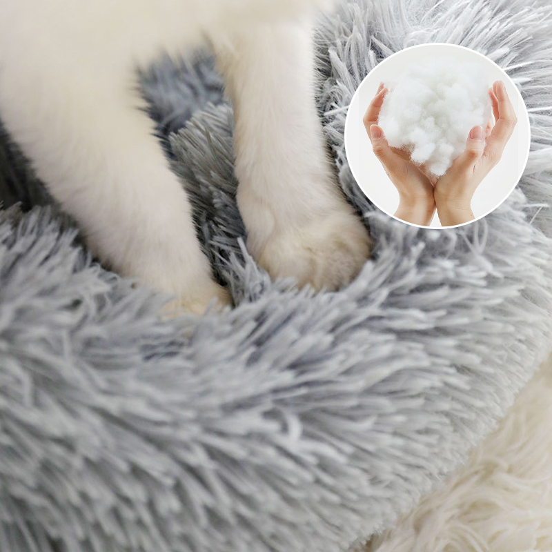 Cat Nest Round Soft Shaggy Mat for Kittens Chihuahua Indoor Dog Cat Bed Pet Supplies Removable Machine Washable Pillow Bed. 