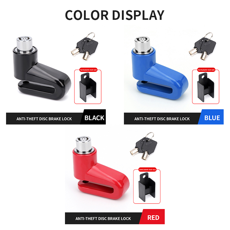 Motorcycle Bike Anti Theft Wheel Disc Brake Lock Safety Disc Wheel Lock Mountain Road Bike Padlock with Keys. 