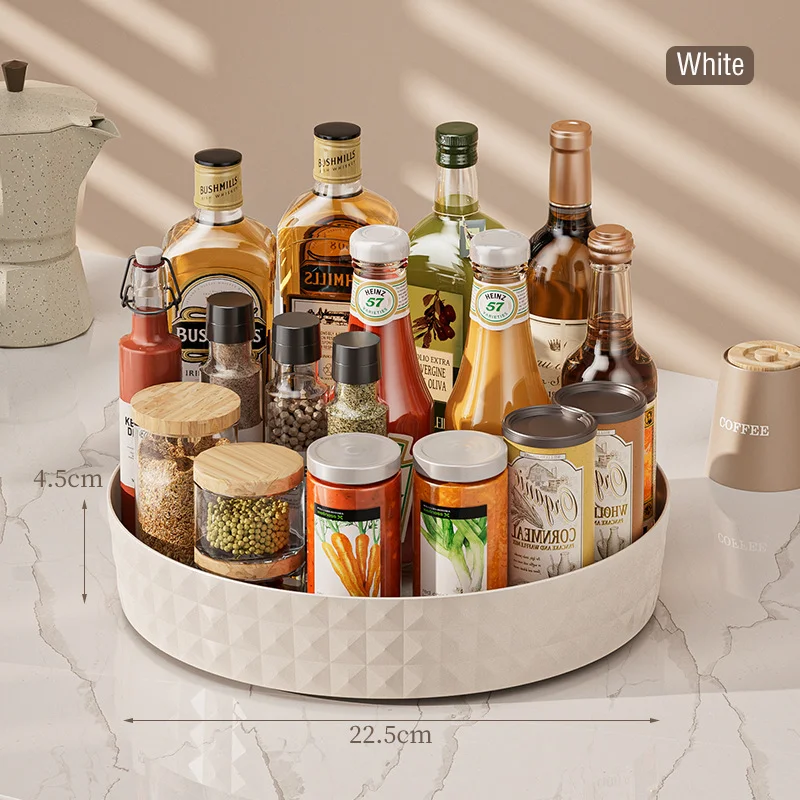 360 Rotating Seasoning Storage Rack Kitchen Storage Spice Rack Non-Slip ...