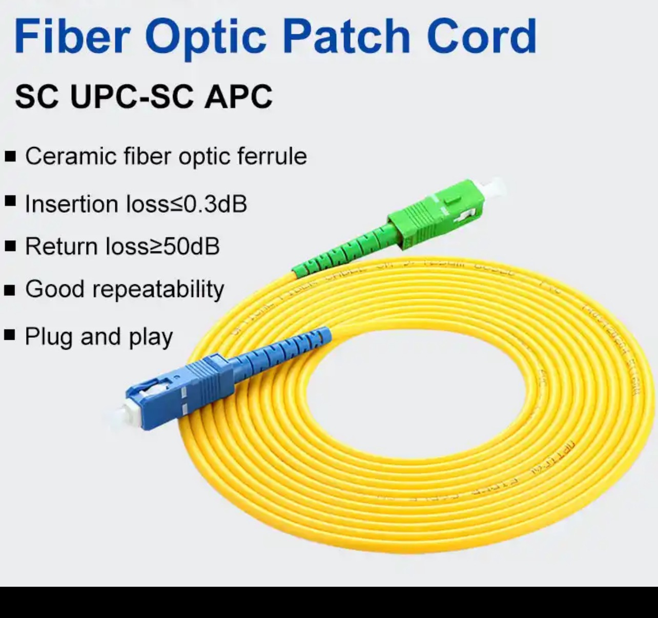 10 m SLT Fiber router extension Cabel SC UPC -APC. 