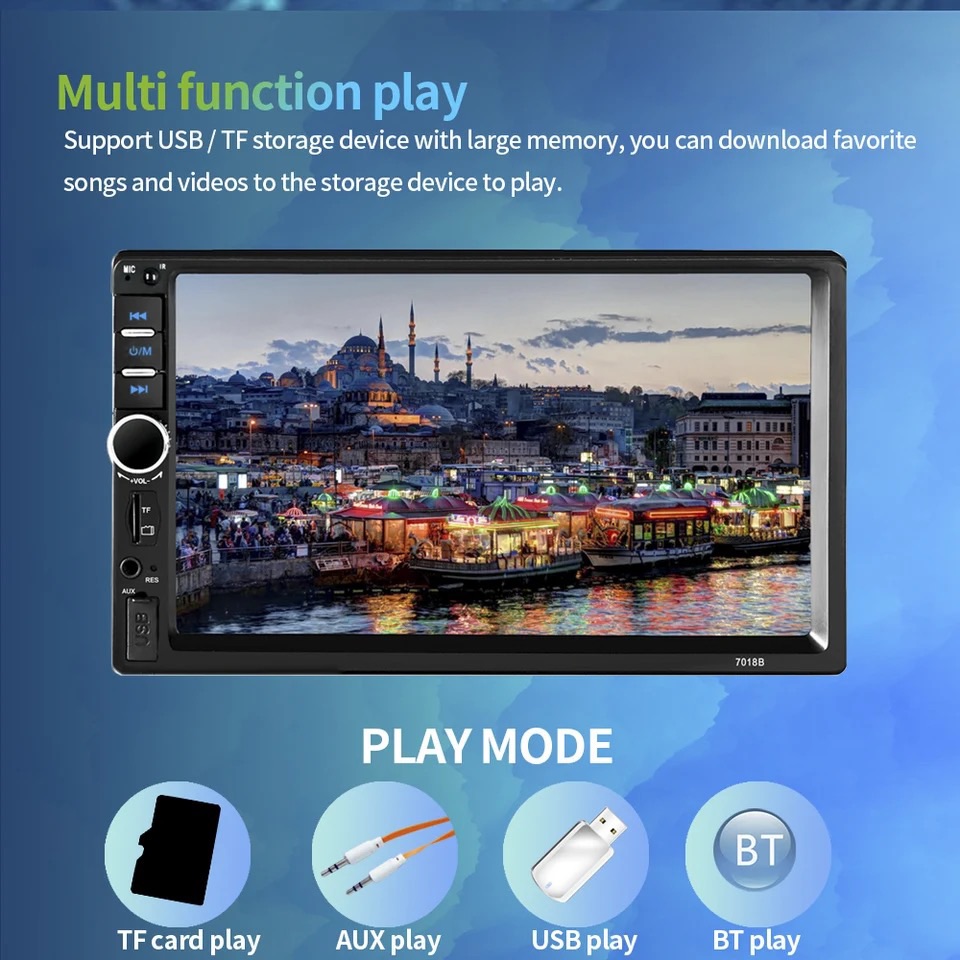 2din Stereo 7 Inch Acodo 7018b/7012b Car Radio 2 DIN Touch Screen Multimedia Bluetooth USB/TF FM Radio Autoradio MP5 Player. 